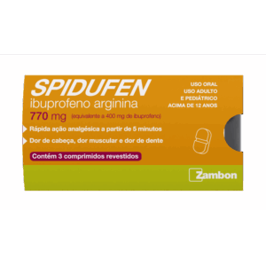 Spidufen 770mg Zambon 3 Comprimidos Revestidos